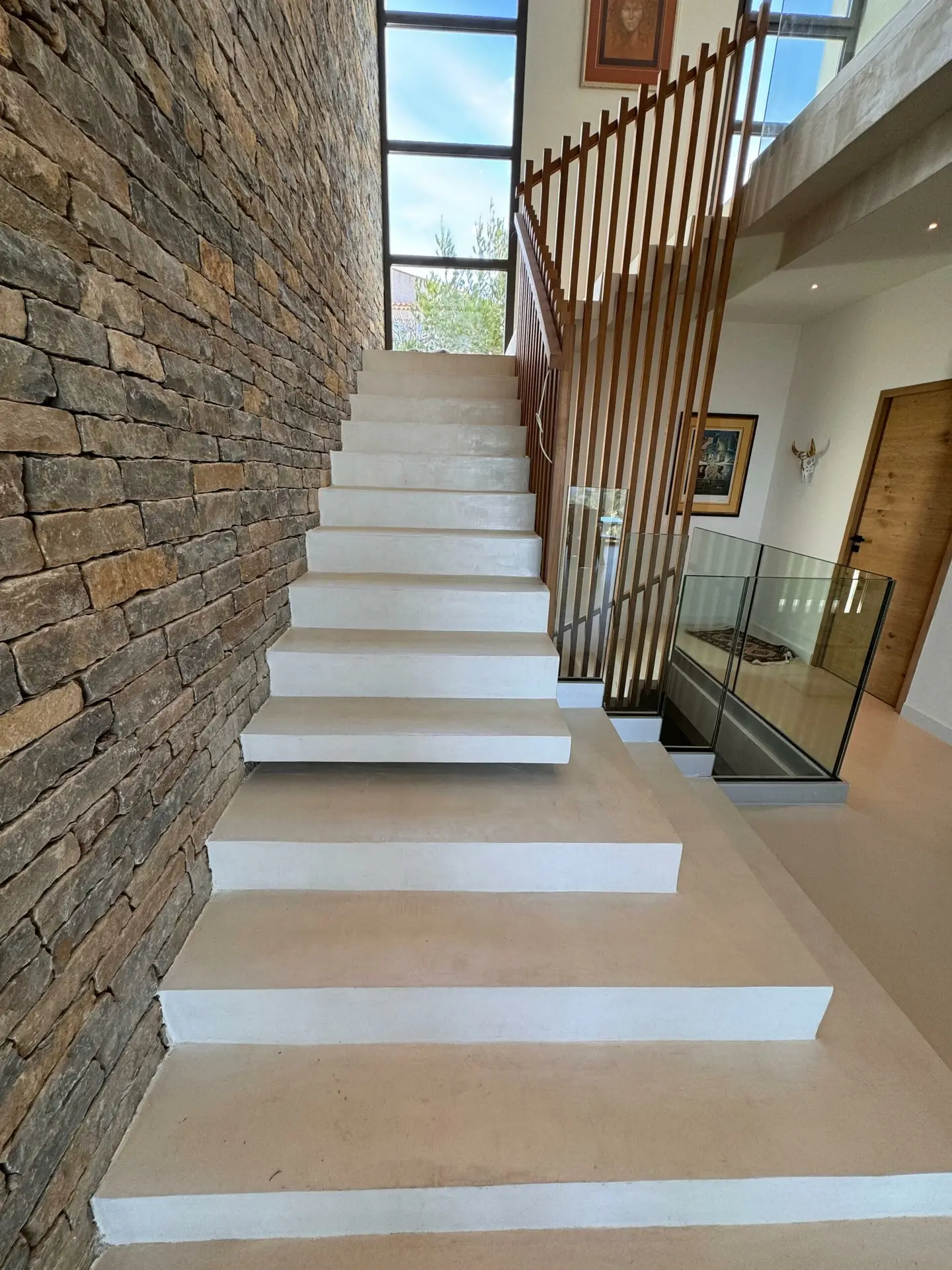 escalier en beton ciré paca